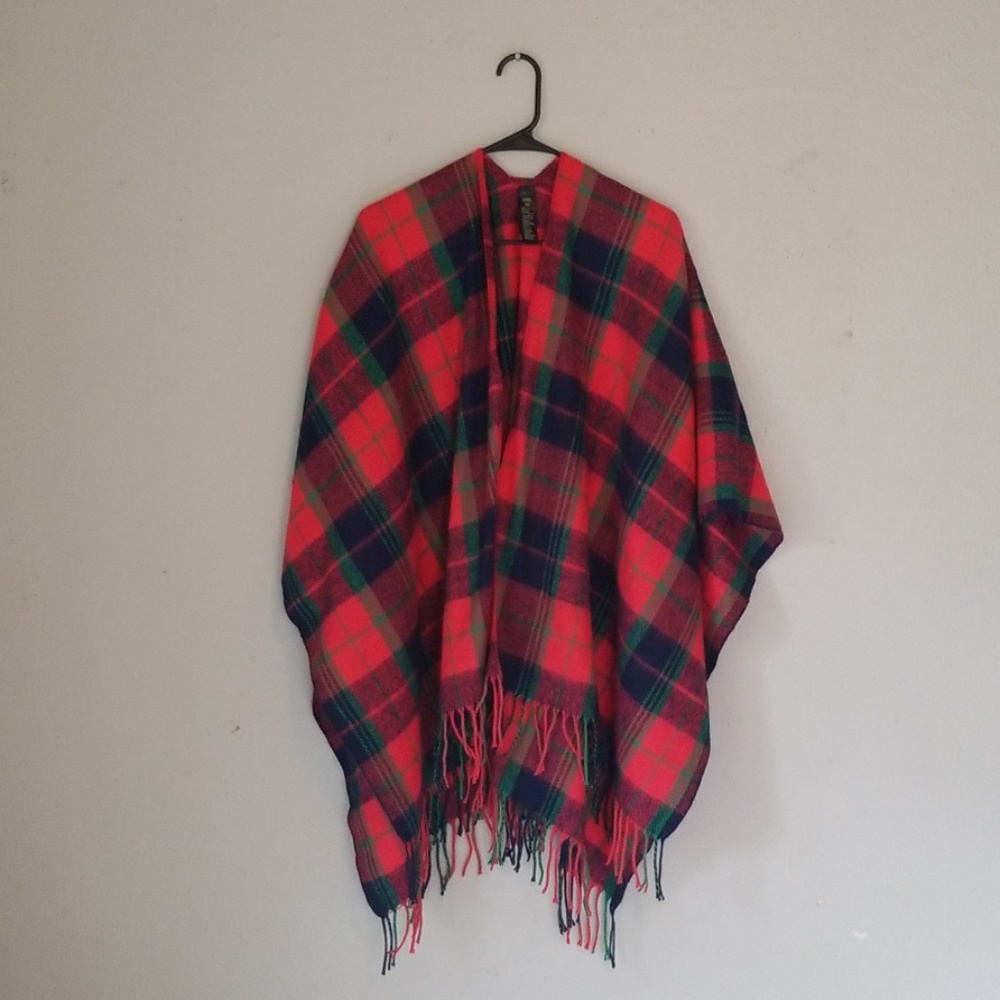 Plaid Poncho